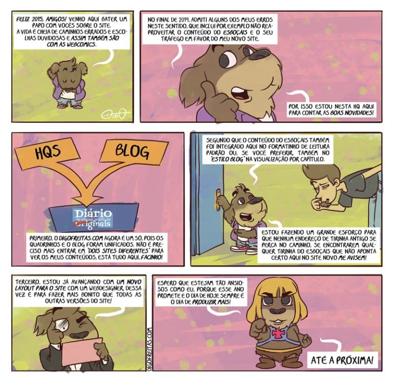 É 2015 e estamos de volta! |  ( 2014, 2015, blog, cachorro, cão, esboçais, fusão, he-man, site, Tirinha, Tirinhas, webcomic, webdesigner)